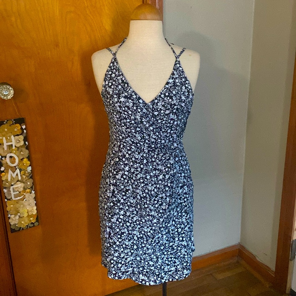 Hyfve Faux Wrap Spaghetti Strap Floral Dress
